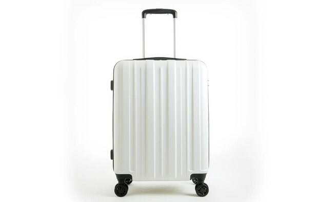 Hardshell Suitcase in White White Lightweight Hard side Spinner Suitcase