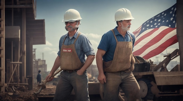 Hardworking man theme image for Labor Day