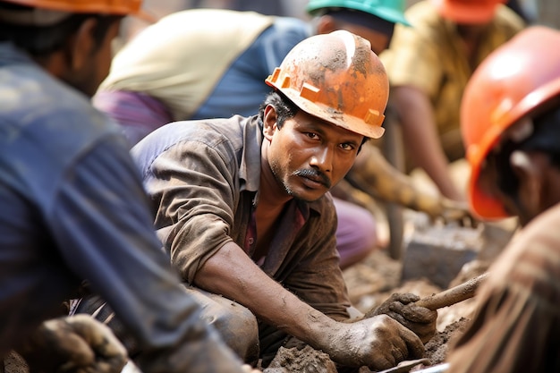 Hardworking people engaged in various tasks