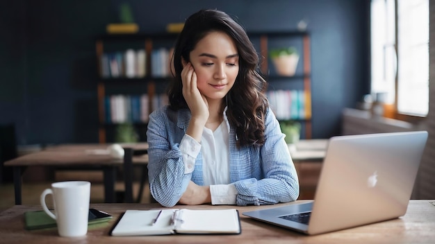 Hardworking woman doesnt seem tired