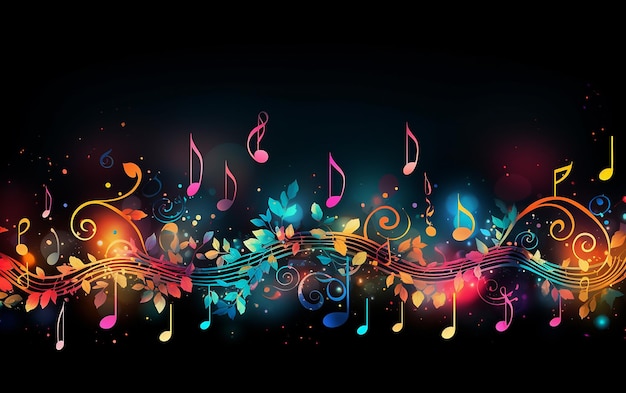 Harmonic Abstract Music Notes Background