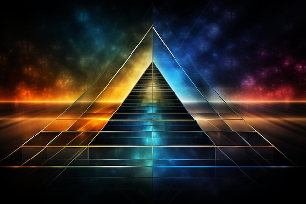 Photo harmonic spectrum abstract colorful geometry