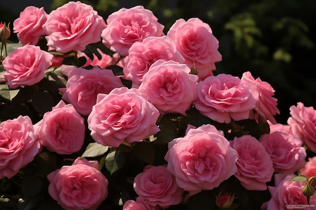 Harmonie in roze rozentuin verrukt rozenfoto's