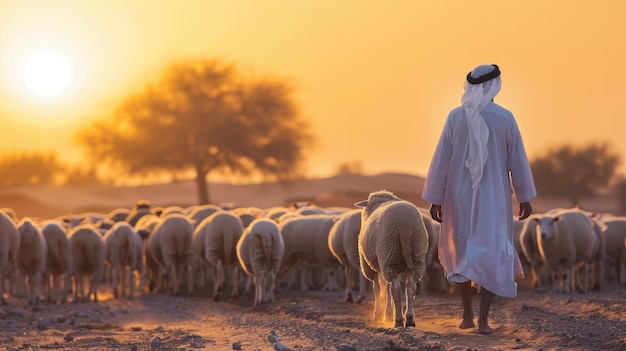 Harmonie van het erfgoed het behoud van Saoedi-Arabië's vereerde schapenhouderij traditie in het woestijnlandschap