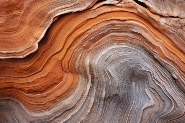 Foto miscelazione armoniosa di forme e texture del legno presenti in natura ia generativa