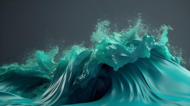 Harmonious color whirls paint wave background