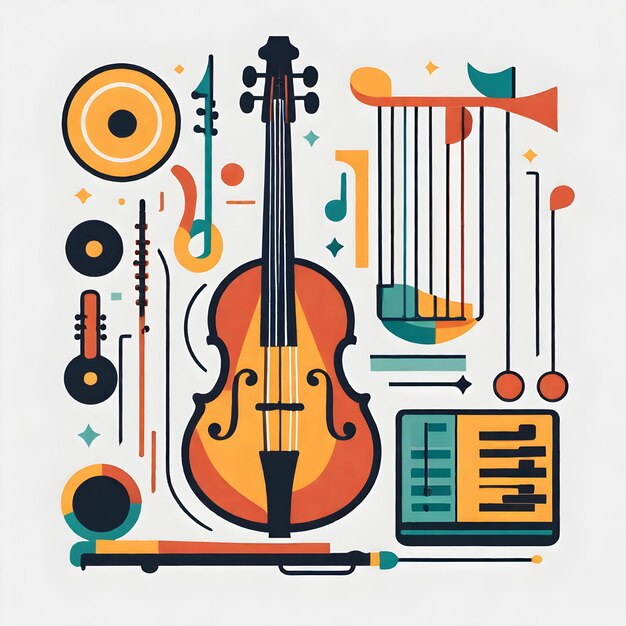 Photo harmonious music instrumentation