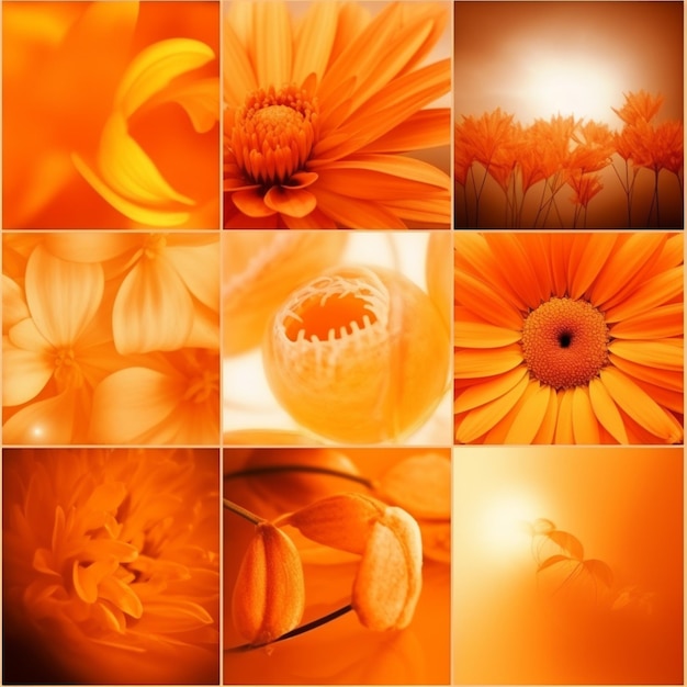 写真 調和のとれたオレンジ色のトーンの背景