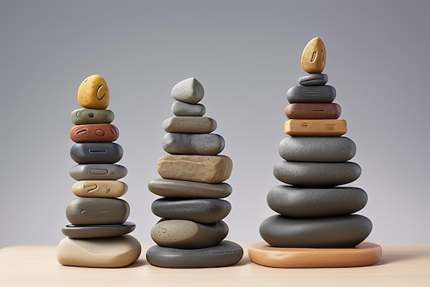 Harmonious Stacked Stones Zen