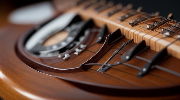 Harmonious Strings Artful Capture of a Mandolin's Resonant Neck