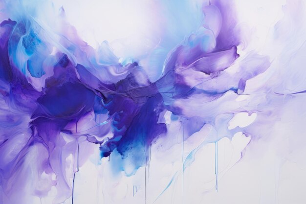 Photo a harmonious symphony an abstract painting blending purple blue and white in mesmerizing 32 dime