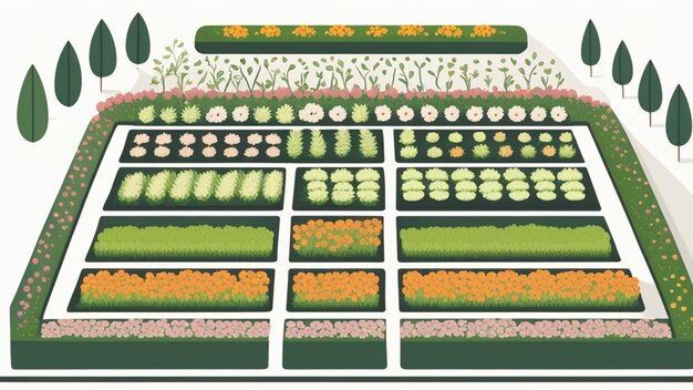 Harmonious Terrace Fields in Bloom