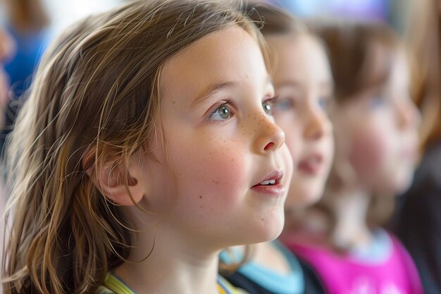 Foto harmonische vocale vibraties van kinderen