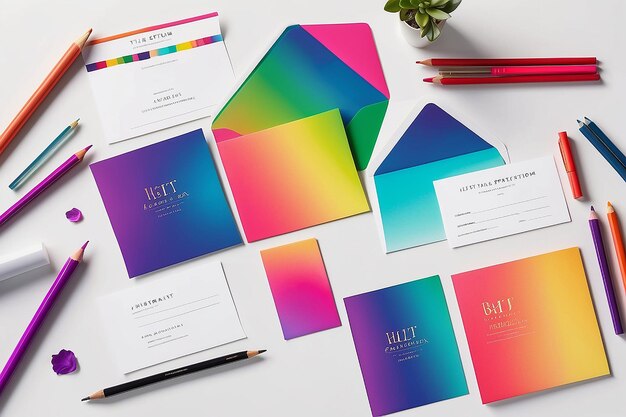 Harmoniseer kleuren in een levendig spectrum voor een elegante schrijfgereedschapsset