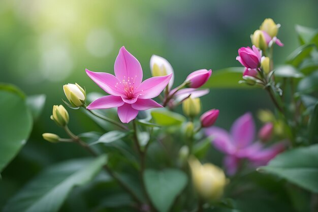 Harmony of Blurred Botanical Beauty