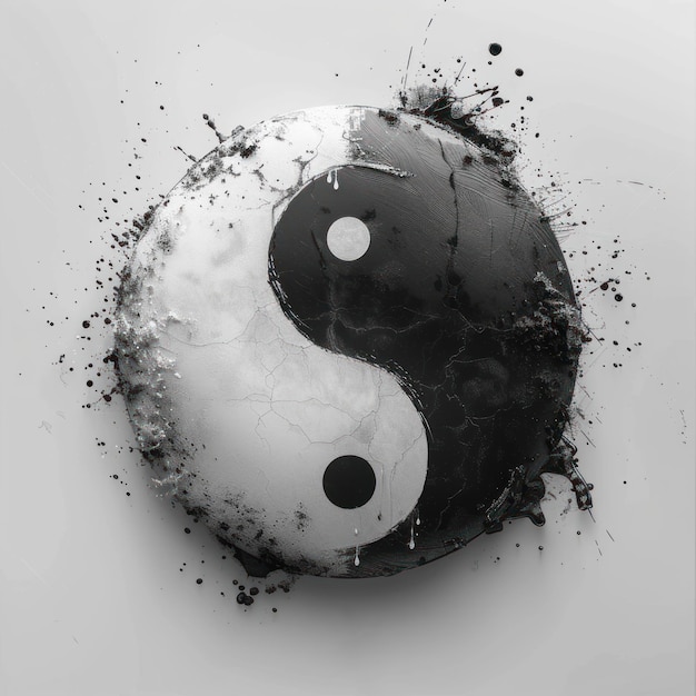 Photo harmony in contrast yin yang ball