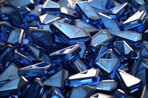 Harmony in Sapphire blue polygon photo