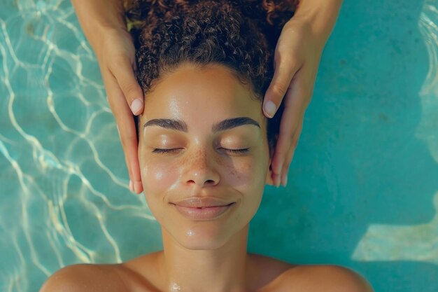 Harmony unveiled relaxation radiates in massage session