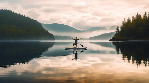 Harmony on the Water Yoga on a Paddleboard