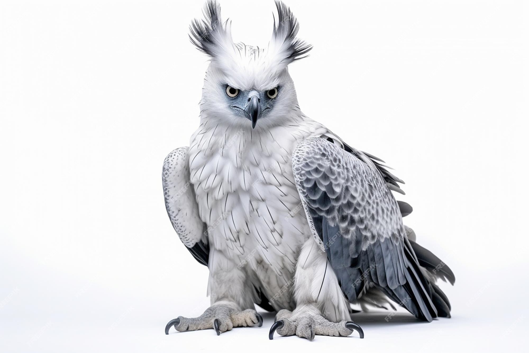 Premium AI Image | Harpy Eagle on White Background Generative AI