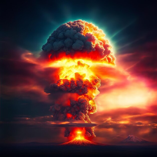 Photo the harrowing reality of a nuclear explosion generated by ai