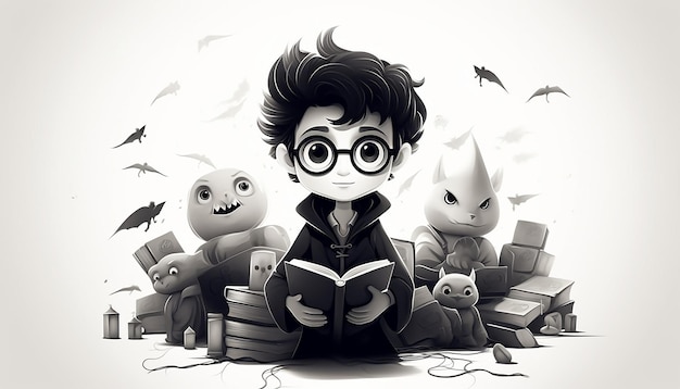 Photo harry potter simple cartoon