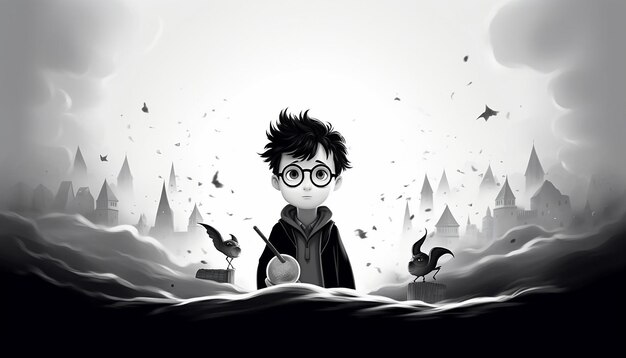 Harry Potter simple cartoon