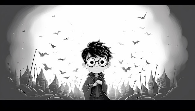 Harry Potter simple cartoon