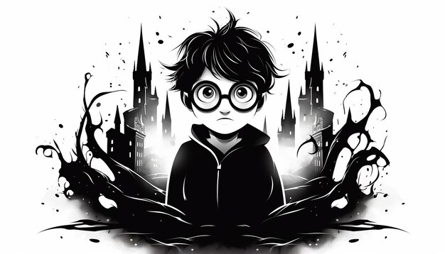 Photo harry potter simple cartoon