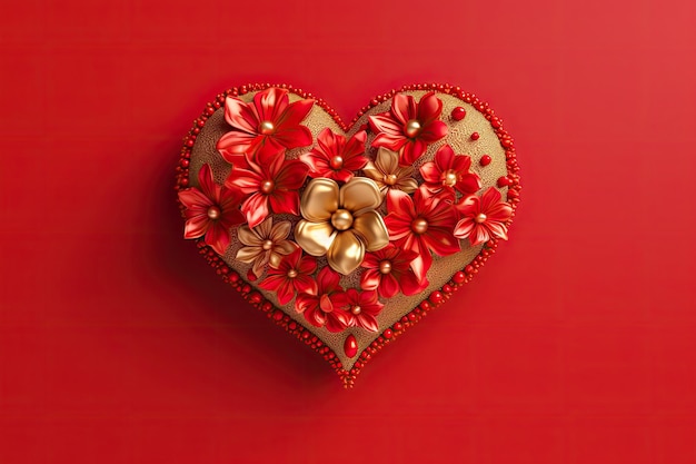 Hart liefde abstracte vorm valentines decoratie Generatieve AI