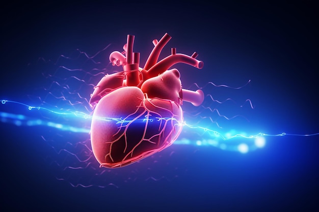 Hart met ECG hartslag