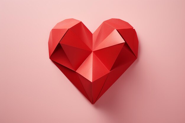 hart origami in de stijl van contemplatief minimalisme lichtrood en goud playstation 5