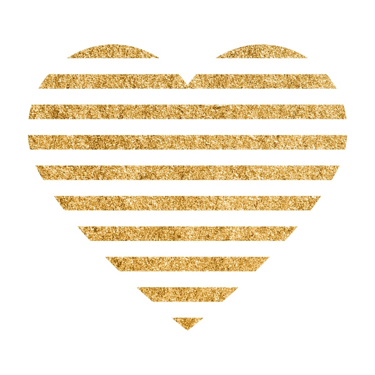 Foto hart png clipart glitter gouden strepen ontwerp icoon