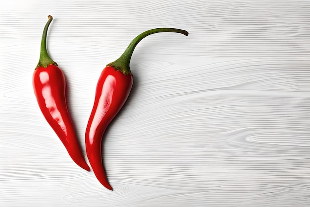 Hart van chili peper geïsoleerd op wit