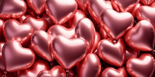 Harten ballonnen Valentijnsdag en liefde achtergrond