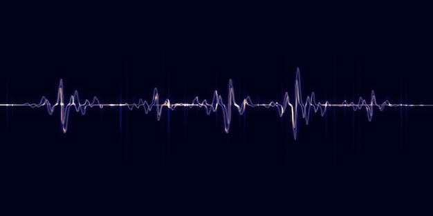 Hartgolf lijn equalizer pulse abstracte achtergrond 3d illustratie