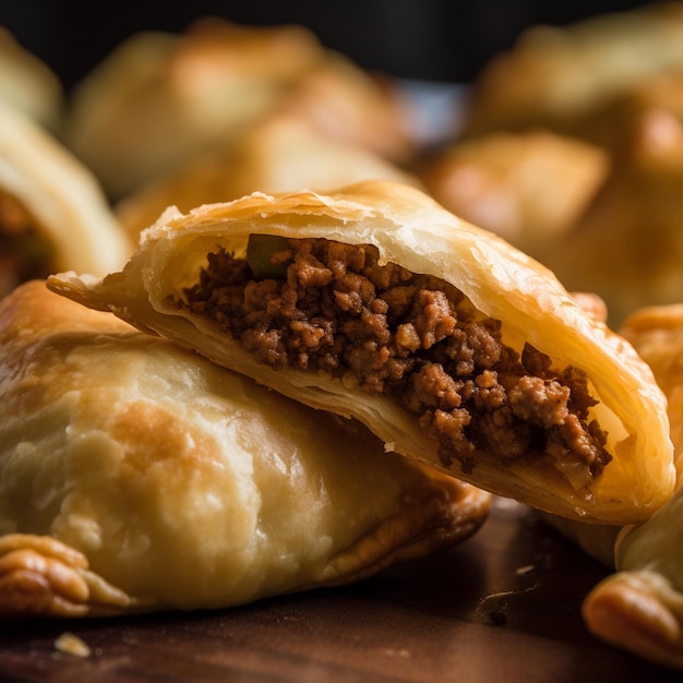 Hartige Chileense empanadas met pikante saus en salade