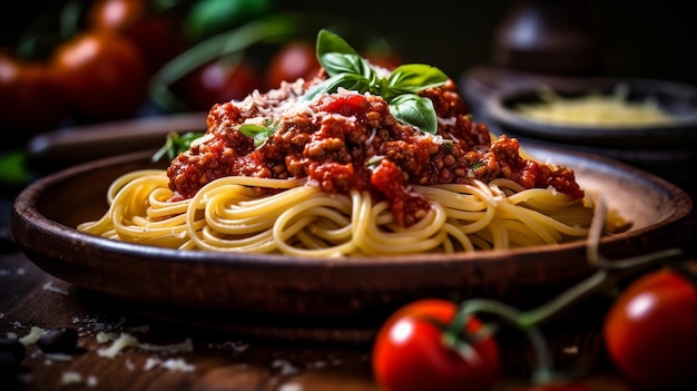 Hartige Spaghettirepen Een heerlijk lunchgerecht met tomaten en saus