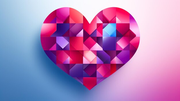 Hartpuzzel Liefde en eenheid in gradiënte kleuren