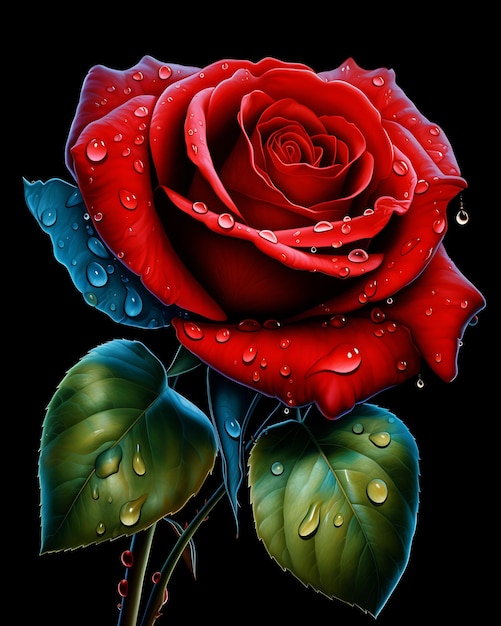 Hartvormige rode rozen Clipart Collectie