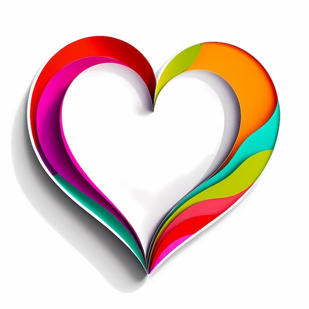 Hartvormige stickers 3d abstracte harten met verschillende ontwerpen hartvormige stijl