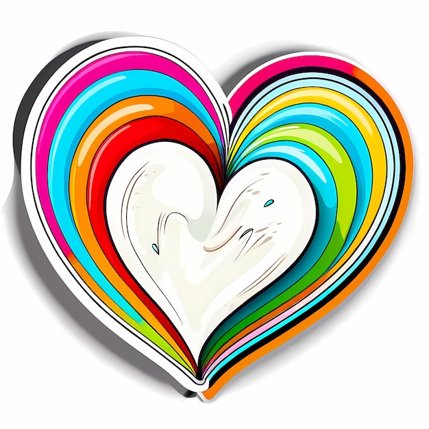 Foto hartvormige stickers 3d abstracte harten met verschillende ontwerpen hartvormige stijl