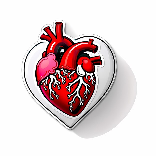 Foto hartvormige stickers 3d harten met verschillende ontwerpen hartvormige cartoon stijl stickers set