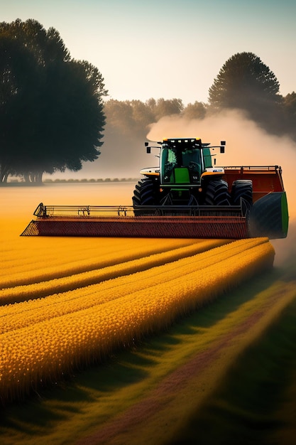 Harvest day in a rural field