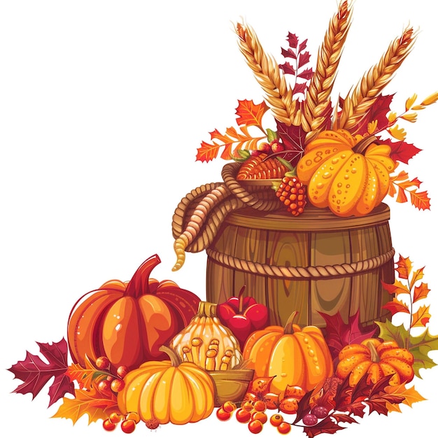 harvest festival celebration background with pumpkins for poster design