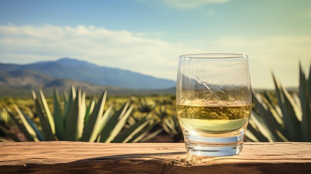 Photo harvest mexican tequila drink agave