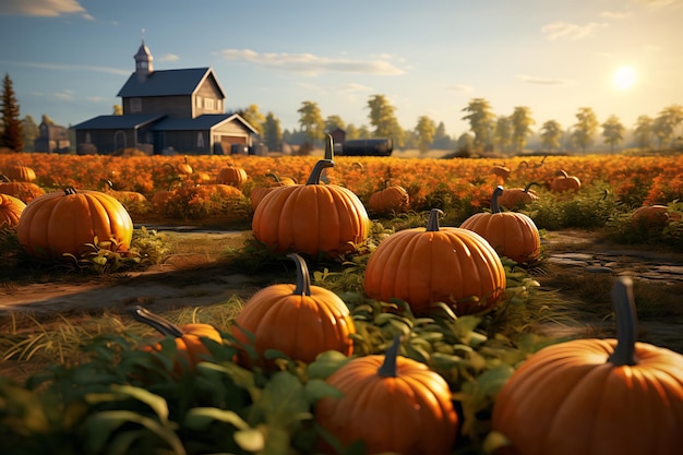 Harvest Time in the Pumpkin Patch