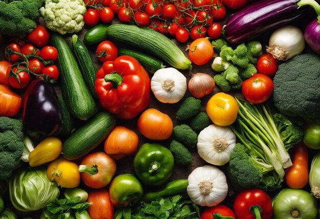 Harvested Glory Vegetables Close Up