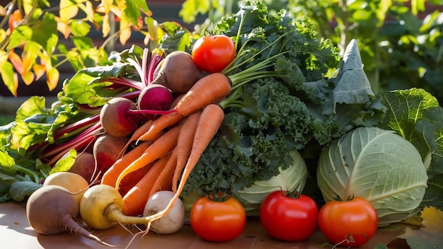 Harvested vegetables