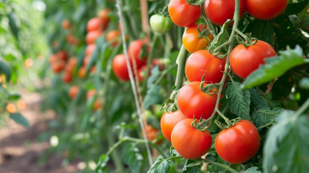 Harvesting a Bountiful Organic Tomato Crop A Visual Treat in Aspect Ratio